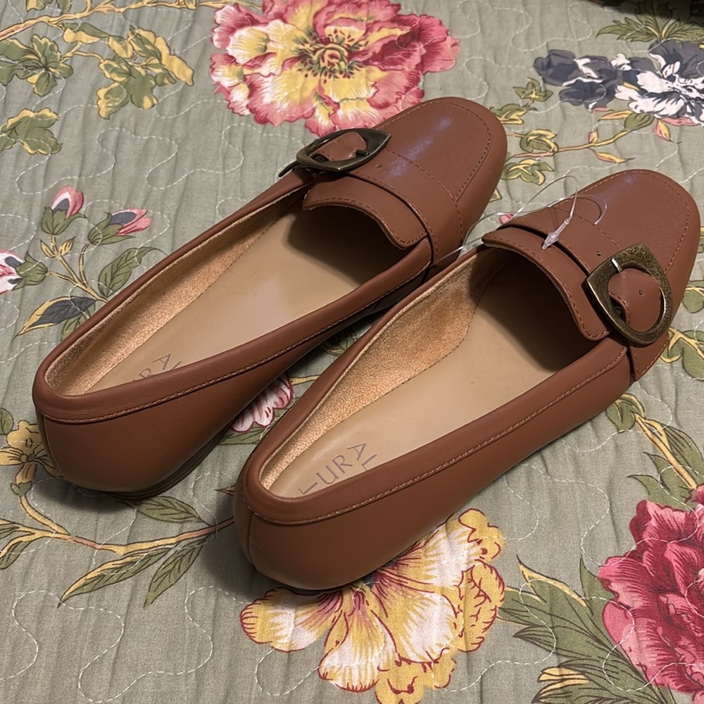 Naturalizer Kayden Moc Loafer Faux Leather Tan women’s shoes - Picture 3 of 4